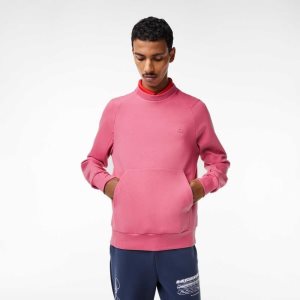 Lacoste Crew Neck Kangaroo Pocket Puuvilla Blend Pinkki | WIF-580349