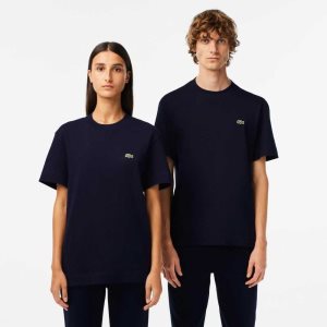 Lacoste Crew Neck Organic Puuvilla Laivastonsininen Sininen | JDL-439721