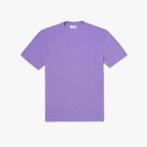 Lacoste Crew Neck Organic Puuvilla Pique Blend Violetit | CFG-190843