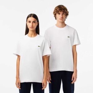 Lacoste Crew Neck Organic Puuvilla Valkoinen | CYB-048576