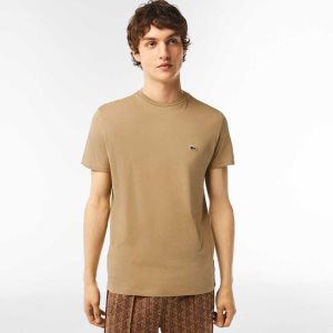 Lacoste Crew Neck Pima Puuvilla Jersey Beige | ZPE-496153