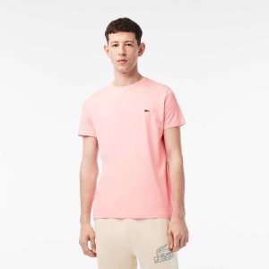 Lacoste Crew Neck Pima Puuvilla Jersey Pinkki | BQV-301458