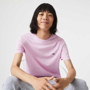 Lacoste Crew Neck Pima Puuvilla Jersey Pinkki | KBU-720935