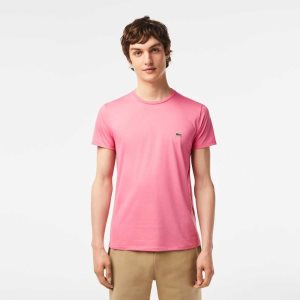 Lacoste Crew Neck Pima Puuvilla Jersey Pinkki | YXI-910462