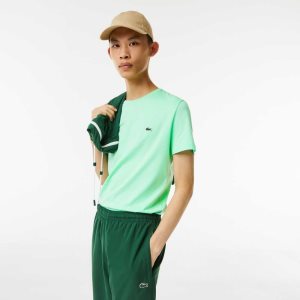 Lacoste Crew Neck Pima Puuvilla Jersey Vaaleanvihreä | NYT-205649