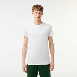 Lacoste Crew Neck Pima Puuvilla Jersey Valkoinen | VSX-025879