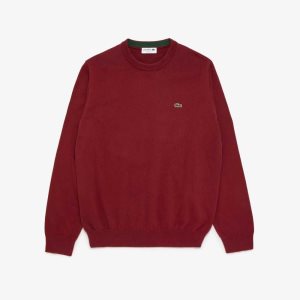 Lacoste Crew Neck Puuvilla Viininpunainen | ODU-178950