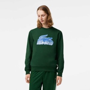Lacoste Crew Neck Unbrushed Fleece Vihreä | TID-401783