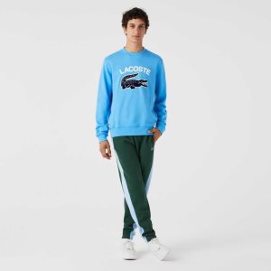 Lacoste Crocodile Print Crew Neck Sininen | DZC-318697
