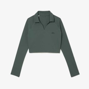 Lacoste Cropped Long Sleeve Vihreä | BDA-983146