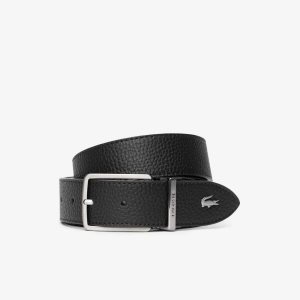 Lacoste Engraved Solki Grained Nahkaiset Tummanruskea | UQS-028673