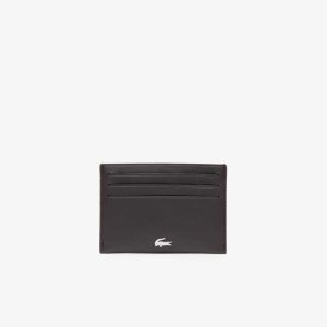 Lacoste Fitzgerald Nahkaiset Card Holder Tummanruskea | VWE-458906