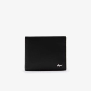 Lacoste Fitzgerald Nahkaiset Six Card Wallet Mustat | GNA-147285