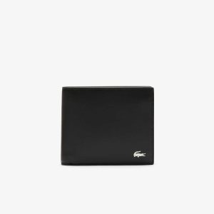 Lacoste Fitzgerald Nahkaiset Wallet Mustat | BGX-928145
