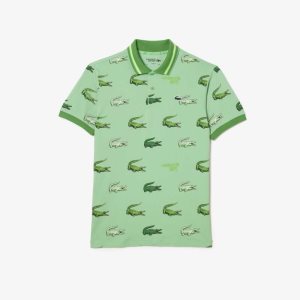 Lacoste Golf Crocodile Print Vihreä Keltainen | HFD-651978