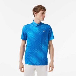 Lacoste Golf Printed Recycled Polyester Sininen | ENW-184257
