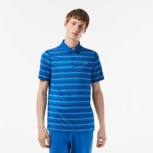 Lacoste Golf Recycled Polyester Stripe Sininen Laivastonsininen Sininen Valkoinen Sininen | BVH-856071