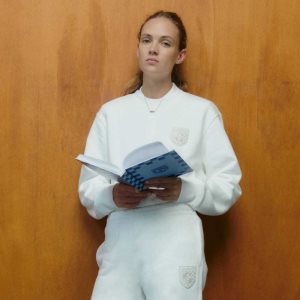 Lacoste Goop Unbrushed Puuvilla Fleece Valkoinen | EOM-283519