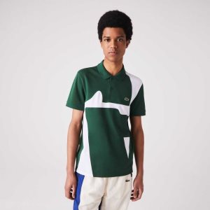 Lacoste Heritage Regular Fit Print Puuvilla Pique Vihreä Valkoinen | CBO-504196