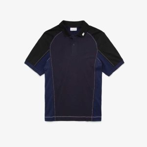 Lacoste Heritage Regular Fit Stretch Mini-Pique Laivastonsininen Sininen Mustat | OFP-238157