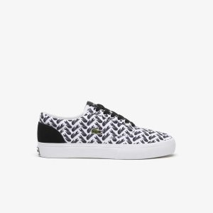 Lacoste Jump Serve Pitsi Tonal Valkoinen Mustat | YFK-678204