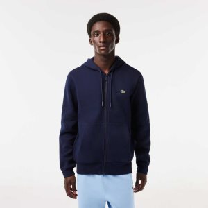 Lacoste Kangaroo Pocket Fleece Zipped Laivastonsininen Sininen | FTR-156728