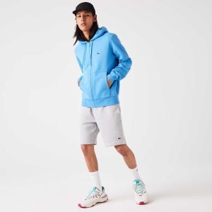 Lacoste Kangaroo Pocket Fleece Zipped Sininen | EFK-298310