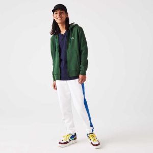 Lacoste Kangaroo Pocket Fleece Zipped Vihreä | MCK-637859