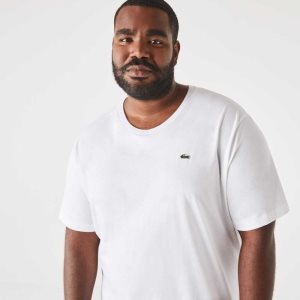 Lacoste Korkeat Fit Pima Puuvilla Jersey Valkoinen | VDA-963024