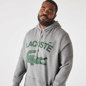 Lacoste Korkeat Fit Puuvilla Fleece Hoodie Harmaat | ECZ-768315