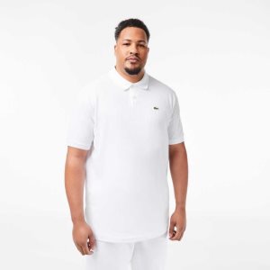 Lacoste Korkeat Fit Puuvilla Petit Pique Valkoinen | CZJ-743591