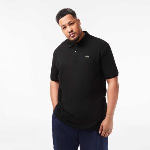 Lacoste Korkeat Fit Puuvilla Petit Pique Mustat | DUN-084739