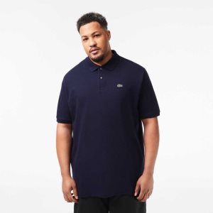 Lacoste Korkeat Fit Puuvilla Petit Pique Laivastonsininen Sininen | PVS-378456