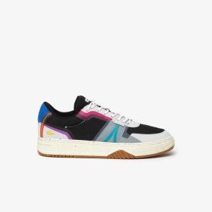 Lacoste L001 Eco Colorblock Mustat Mustat | XWO-471329