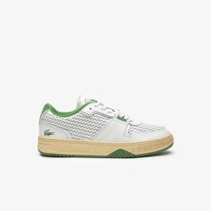 Lacoste L001 Nahkaiset Heel Pop Valkoinen Vihreä | WBM-829351