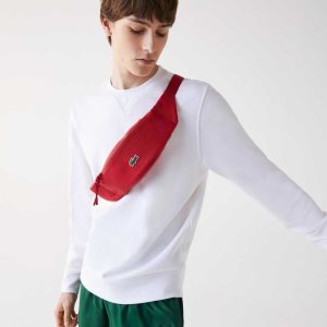 Lacoste LCST Coated Canvas Zippered Fanny Pack Punainen | VRW-354297
