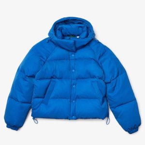 Lacoste LIVE Detachable Hood Lyhyt Tikattu Rain Sininen | ZSR-541096