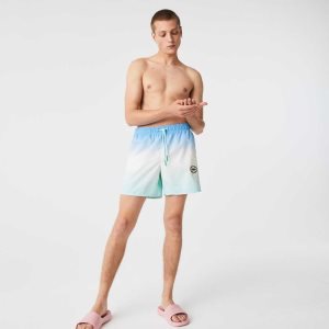 Lacoste LIVE Gradated Print Sininen Valkoinen Turkoosi | NXK-904612