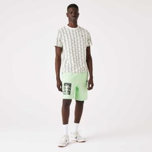 Lacoste LIVE Heritage Print Puuvilla Fleece Vihreä | SZK-432670