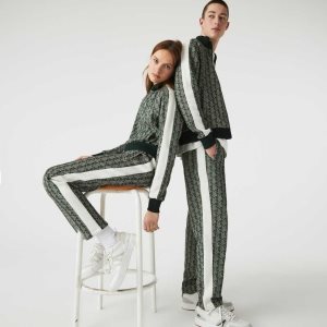 Lacoste LIVE Monogram Jacquard Tracksuit Vihreä Beige | JXO-671204