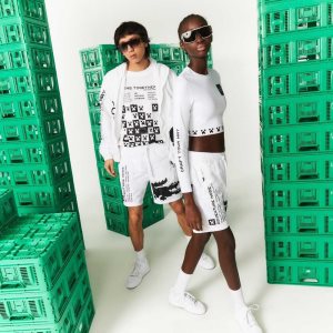 Lacoste LIVE x Minecraft Nylon Bermuda Valkoinen | YCH-063812