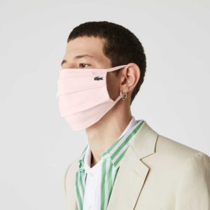Lacoste L.12.12 Puuvilla Pique' Face Protection Mask Vaaleanpinkki | HFM-864521