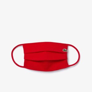 Lacoste L.12.12 Puuvilla Pique' Face Protection Mask Punainen | HVP-801462
