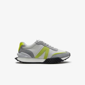 Lacoste L-Spin Deluxe Nahkaiset Color Contrast Harmaat Vihreä | QMU-063857