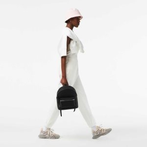 Lacoste Large Front Pocket Backpack Mustat | UMQ-905684
