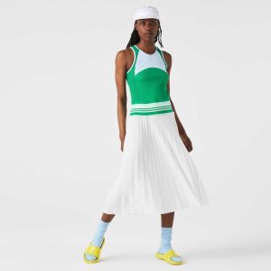 Lacoste Laskostettu Colorblock Tank Top Sininen Vihreä Valkoinen | NOQ-308765