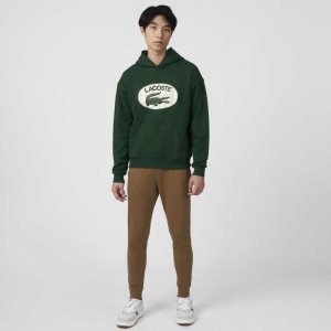 Lacoste Loose Fit Branded Monogram Hupullinen Vihreä | YDW-348519
