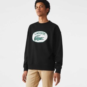Lacoste Loose Fit Branded Monogram Print Mustat | EJK-281370