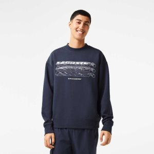 Lacoste Loose Fit Branded Sininen | GHQ-125764
