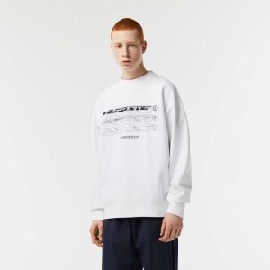 Lacoste Loose Fit Branded Valkoinen | IUY-973086